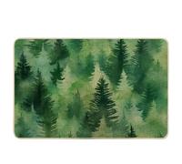 Zerbino primaverile con acquarello foresta grafica artistica neutra cottage fattoria gomma verde cattura sporco decorazioni ufficio dormitorio aula piscina garage casa lavabile assorbente 43,2 x 73,7