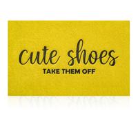 Zerbino primaverile per esterni e interni, divertente zerbino per ingressi, 36""""x24"""" giallo antiscivolo, facile da pulire, per ingresso garage,