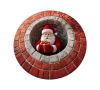 Zerbino rotondo, tappeto da interno, tappeto natalizio per ufficio, sala da