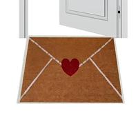 Zerbino San - Benvenuto a tema cuore, decorazione d'ingresso romantico | Pavimento decorativo per interni o esterni, accento stagionale per la casa della santa