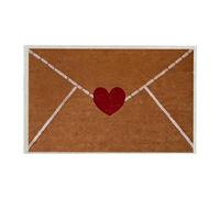 Zerbino San - Benvenuto a tema cuore, decorazione d'ingresso romantico | Pavimento decorativo per interni o esterni, accento stagionale per la casa della santa