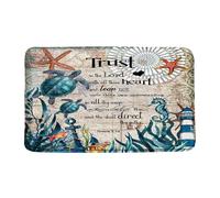 Zerbino Sea Turtle Green Nautical Ocean Sea Horses Inspirational Quotes Marine Life Nautical Map Zerbino Interno Resistente Antiscivolo Zerbini Per Corridoio Esterno 40X60Cm