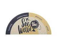 Zerbino semicircolare antiscivolo giallo 45 x 90 cm