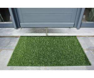 Zerbino sintetico astroturf per ingresso da esterno polietilene VERDE cm 90x55x2