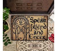 Zerbino Speak Friend and Enter Zerbino divertente tappetino di benvenuto all'aperto lavabile all'interno tappetini per tappeti 24"x36"