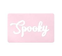 Zerbino Spoboooky con scritta "Welcome to Our Funny Home", per camera da letto o bagno, motivo Halloween 2025, 30,5 x 45,7 cm, lavorato a maglia (B, 40 x 60 cm)