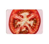 Zerbino stampato con fetta di pomodoro, morbido tappetino di benvenuto, 16"x24", tappetino d'ingresso antiscivolo per pavimenti di cucina e bagno