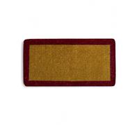 Zerbino tappeto imperiale con fascia rossa in cocco annodato a mano spessore 38 mm