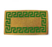 Zerbino tappeto imperiale verde in cocco annodato a mano con spessore 38 mm