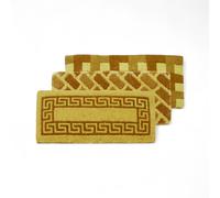 Zerbino tappeto rettangolare in cocco naturale intarsiato Imperial