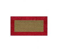 Zerbino tappeto rosso in cocco con fondo in gomma e spessore 18 mm Ecoco