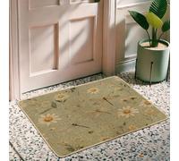 Zerbino verde libellula di ispirazione naturale per interni ed esterni, in gomma impermeabile, antiscivolo, assorbe la polvere, facile da pulire, 73,6 x 43,2 cm