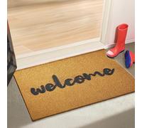 Zerbino Welcome Outdoor Mats: Zerbino in fibra di cocco artificiale per esterni, esterni e interni, zerbino per porta d'ingresso, con retro antiscivolo, resistente, per casa, portico, ingresso