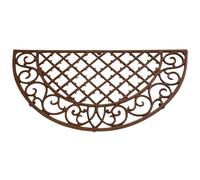 Zerbino, Zerbino Semicerchio Ferro Ruggine Braun 67x34cm, Esschert Design