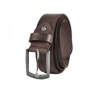 Zerimar Cinturón Piel de Hombre Vacuno | 34MM Ancho | Cinturón Hombre Cuero | Cinturón Hombre Hebilla | Cinturón Piel | Colore Marrone scuro | Taglia 120