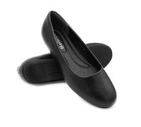 Zerimar Scarpe Donna Pelle Comode - Scarpe eleganti e leggere per uso quotidiano per ufficio, receptionist, Hosteleria-Tacon 1,5 cm, Nero , 42 EU