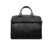 Zerimar Valigetta in pelle - Pelle esclusiva e professionale - Pelle di qualità con un tocco elegante 32 x 39 x 13 cm, Nero