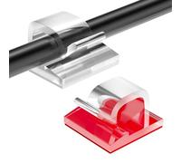 Zeripikfoasp 150 Pezzi Clip Per Cavi, Autoadesivo Clip Cavo, Fermacavi Supporto Organizer la Gestione Dei Cavi, Ferma Cavi Adesivi, per Luce Fata, Muro, Ufficio, Caricabatterie (Trasparente)