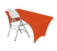 ZeriTlolen Tovaglia in spandex [1,82 m, rosso] per tavoli rettangolari con retro aperto, massaggio elastico, lavabile, resistente alle pieghe, tovaglia elasticizzata per matrimoni,