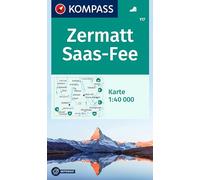 KOMPASS Wanderkarte 117 Zermatt, Saas-Fee 1:40.000: markierte Wanderwege, Hütten