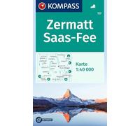 KOMPASS Wanderkarte 117 Zermatt, Saas-Fee 1:40.000: markierte Wanderwege, Hütten