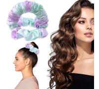 Zernblend Lila Heatless Curls Scrunchie, Ricci senza calore, Bigodini notturni, Fascia per ricci