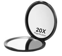 Zernblend Specchio Compatto da Tasca con Ingrandimento 1X/20X, Ideale per Viaggio, Specchio Ingranditore 20 Volte, Specchio da Viaggio, Specchio Cosmetico
