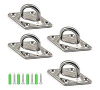Zerniple (4 pezzi) M10 Gancio da soffitto in acciaio inossidabile 304 Pad Eye Plate U ganci gancio da parete anelli graffetta ganci hardware