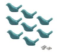 Zerniple Maniglia in ceramica blu per porte e armadietti per camerette dei bambini, 8 pezzi