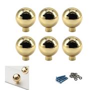 Zerniple Maniglie dorate in lega di zinco solido per cassetti e guardaroba, maniglie da cucina e armadietti (6 pezzi)