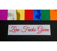 Zero Cazzi Dati Chrome Divertente Adesivi A Ritaglio Per Finestrini E Paraurti