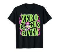 Zero Clucks Given Sarcastic Chicken Funny Meme Quote Maglietta