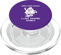 Zero Days Since I Last Pooped Myself Skateboard Scherzo per adulti PopSockets PopGrip per MagSafe