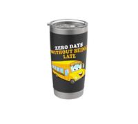 Zero Days Without Being Late - School Bus Driver Graphic Bicchiere termico in acciaio inox doppia parete