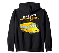 Zero Days Without Being Late - School Bus Driver Graphic Felpa con Cappuccio