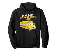Zero Days Without Being Late - School Bus Driver Graphic Felpa con Cappuccio