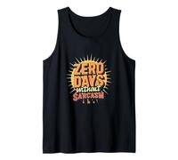 Zero Days Without Sarcasm Funny Daying Retro Style Canotta