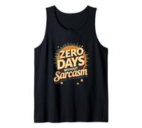 Zero Days Without Sarcasm Funny Daying Retro Style Canotta