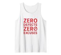 Zero Defects - Zero Excuses | Idea Regalo per la Giornata Mondiale della qualità Canotta