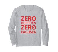 Zero Defects - Zero Excuses | Idea Regalo per la Giornata Mondiale della qualità Maglia a Manica