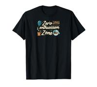 Zero Enthusiasm Zone Funny Lazy No Energy Maglietta
