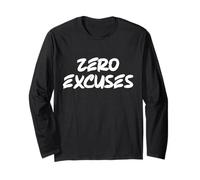 Zero Excuses - Palestra, Hustle, Grind, Successo, Motivazionale Maglia a Manica