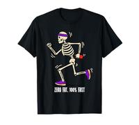 Zero Fat 100% Fast Halloween Skeleton Runner Running Maglietta