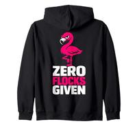 Zero Flocks Given Fenicottero Umorismo Sarcastico Felpa con Cappuccio