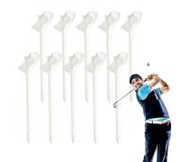 Zero Friction Golf Tees - Supporto per percorso aeronautico per precisione | PP bianco design da 3 a 1/4 pollici, supporto palla a lunga distanza, potenziatore di oscillazione sportiva, strumento di