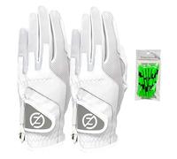 Zero Friction - Guanti da golf da donna, a compressione, per destrorsi, universali, taglia unica, colore: bianco