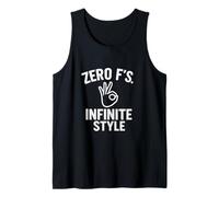 Zero FS. Infinite Style Bold & Sarcastico Citazione Canotta