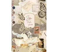 Zero Fucks Given: Aesthetic Blank and Lined Scrapbook-Style Notebook: Butterfly and Coffee Themed Gift for Her | 120 pages | 6x9