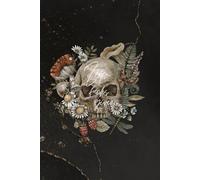 Zero Fucks Given Blank Lined Journal: Aesthetic Skull and Flowers Edition: Funny Novelty Gag Gift for Gothic and Pagan Lovers | 120 pages | 6x9