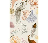 Zero Fucks Given: Vibrant Aesthetic Dot Grid Blank Notebook for Bujo: Colorful Journal with Flowers, Peacock and Bird Design for Her